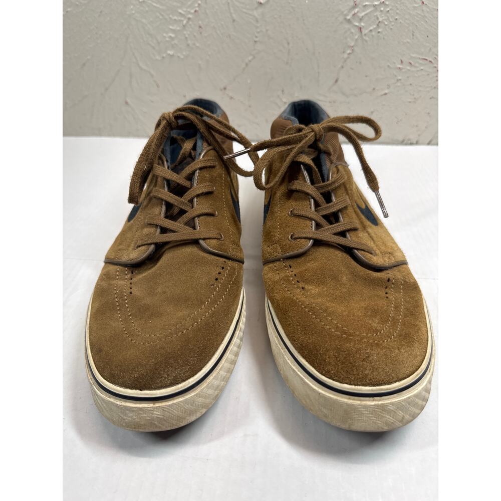 Nike SB‎ Stefan Janoski Mid Military Brown/Sail Black Skateboarding Mens Size 12